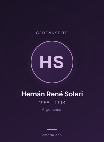 Gedenkportrait von Hernán René Solari