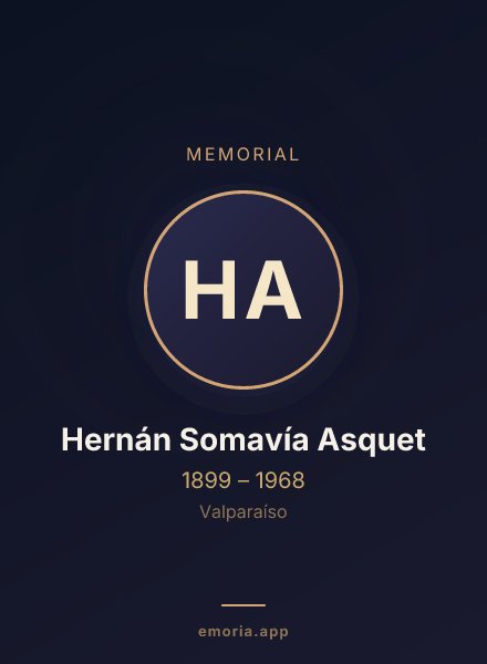 Memorial portrait of Hernán Somavía Asquet