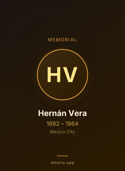 Memorial portrait of Hernán Vera