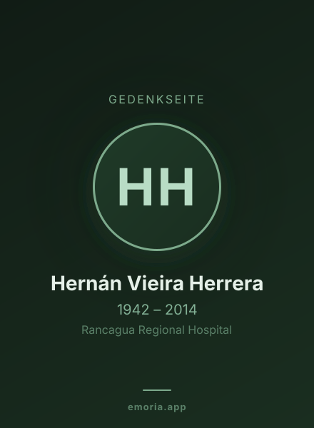 Gedenkportrait von Hernán Vieira Herrera