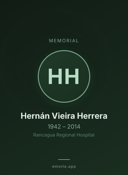 Memorial portrait of Hernán Vieira Herrera