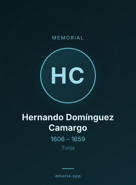 Memorial portrait of Hernando Domínguez Camargo