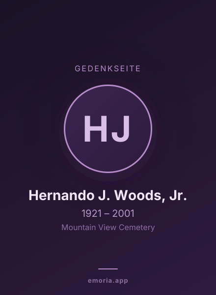 Gedenkportrait von Hernando J. Woods, Jr.