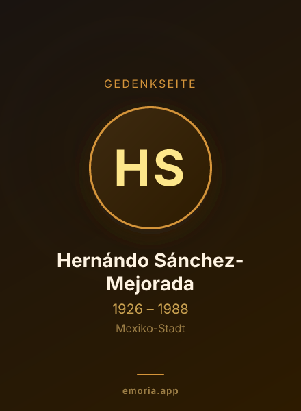 Gedenkportrait von Hernándo Sánchez-Mejorada
