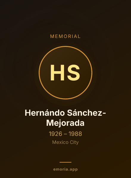 Memorial portrait of Hernándo Sánchez-Mejorada
