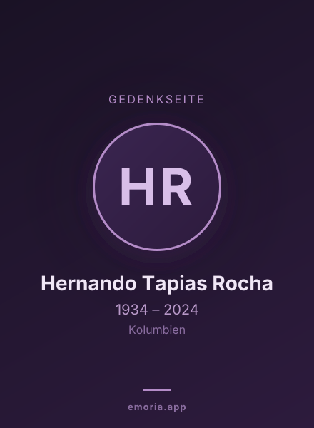 Gedenkportrait von Hernando Tapias Rocha