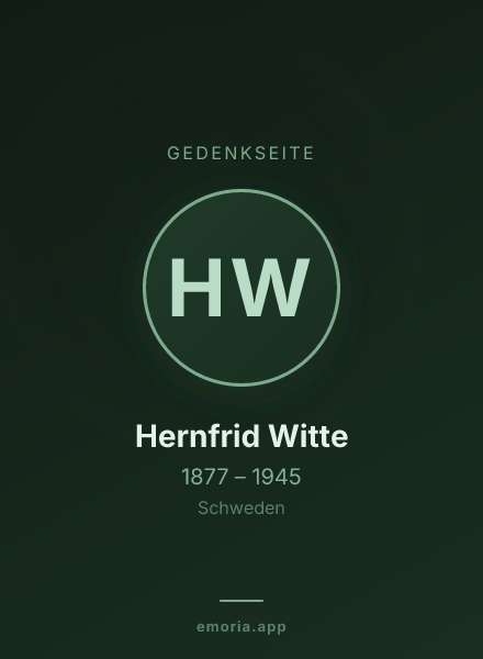 Gedenkportrait von Hernfrid Witte