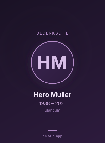 Gedenkportrait von Hero Muller