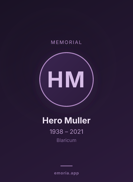 Memorial portrait of Hero Muller
