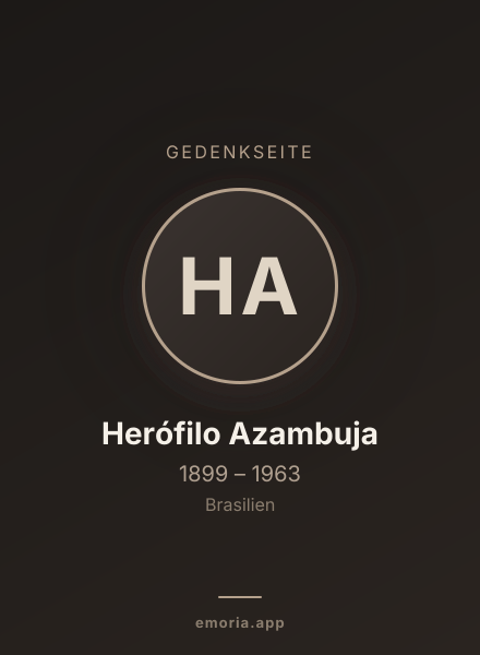 Gedenkportrait von Herófilo Azambuja