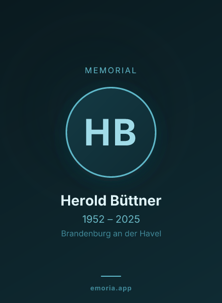 Memorial portrait of Herold Büttner
