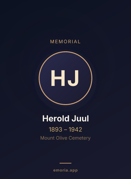 Memorial portrait of Herold Juul