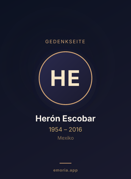 Gedenkportrait von Herón Escobar