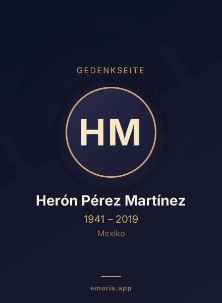 Gedenkportrait von Herón Pérez Martínez