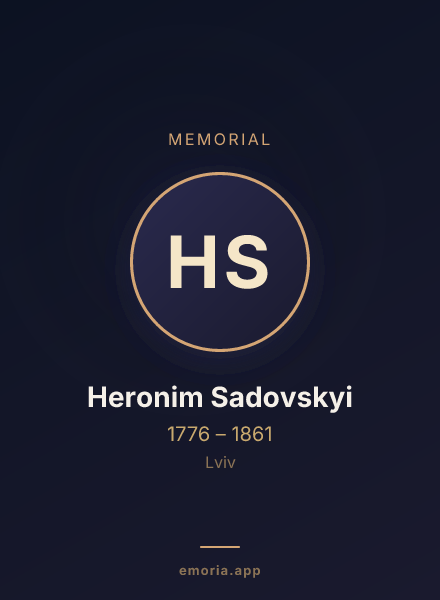 Memorial portrait of Heronim Sadovskyi
