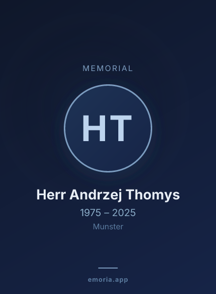 Memorial portrait of Herr Andrzej Thomys