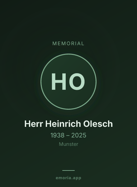 Memorial portrait of Herr Heinrich Olesch