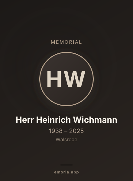 Memorial portrait of Herr Heinrich Wichmann