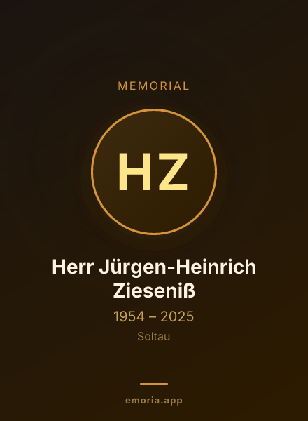Memorial portrait of Herr Jürgen-Heinrich Zieseniß
