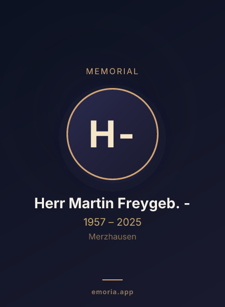 Memorial portrait of Herr Martin Freygeb. -