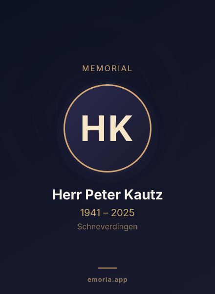 Memorial portrait of Herr Peter Kautz