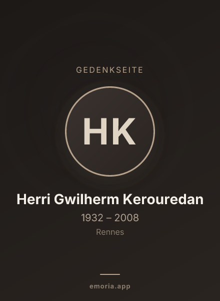 Gedenkportrait von Herri Gwilherm Kerouredan