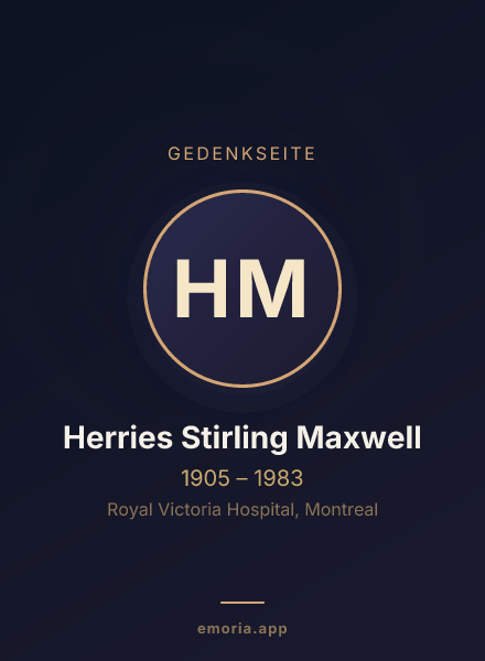 Gedenkportrait von Herries Stirling Maxwell