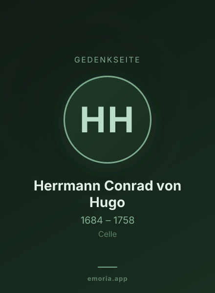 Gedenkportrait von Herrmann Conrad von Hugo