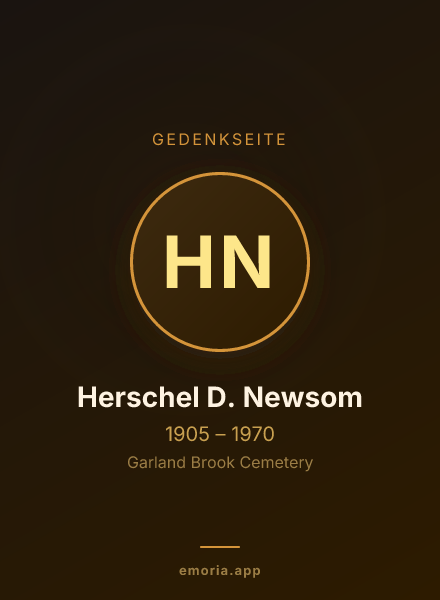 Gedenkportrait von Herschel D. Newsom