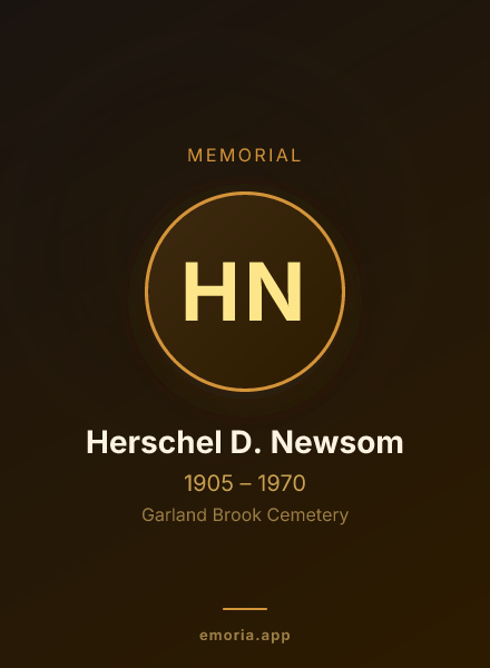 Memorial portrait of Herschel D. Newsom