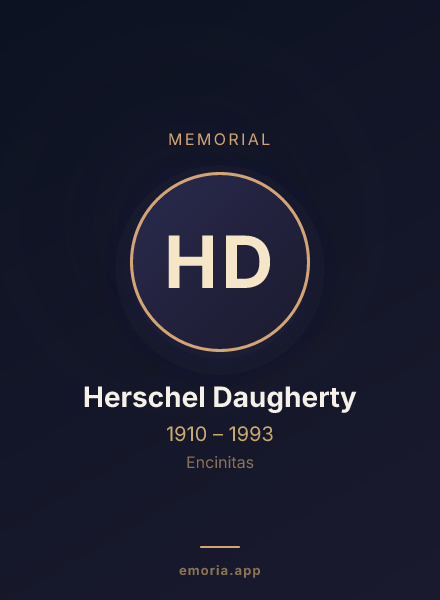 Memorial portrait of Herschel Daugherty