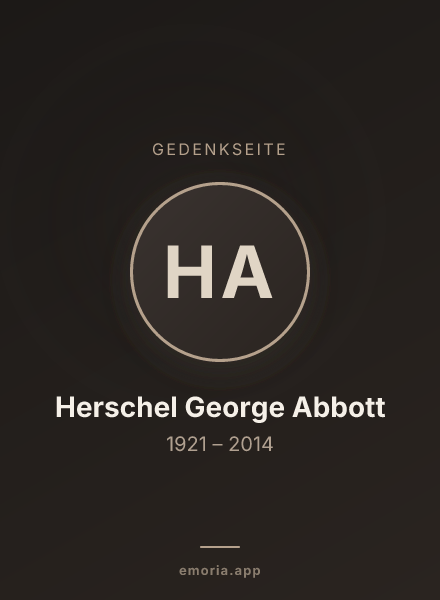 Gedenkportrait von Herschel George Abbott