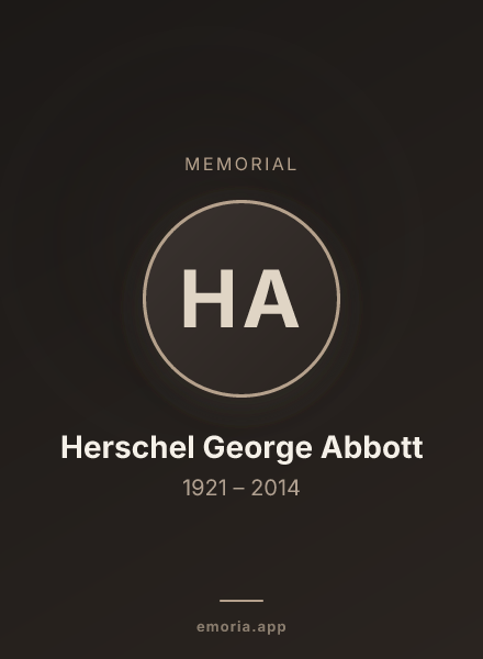 Memorial portrait of Herschel George Abbott