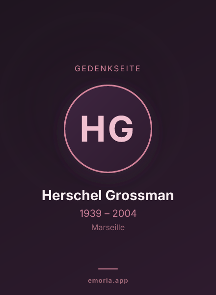 Gedenkportrait von Herschel Grossman