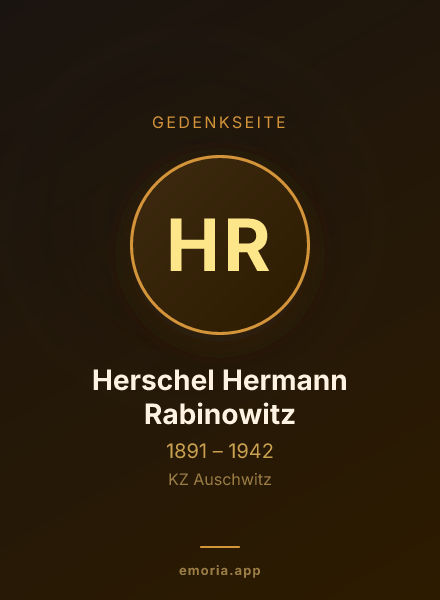 Gedenkportrait von Herschel Hermann Rabinowitz