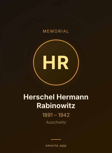 Memorial portrait of Herschel Hermann Rabinowitz