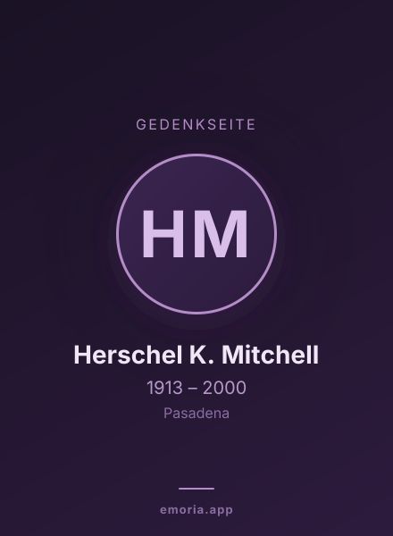 Gedenkportrait von Herschel K. Mitchell