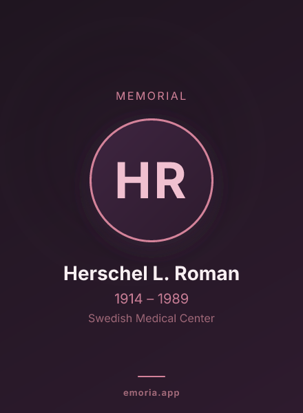 Memorial portrait of Herschel L. Roman