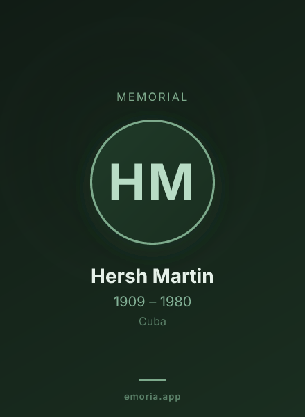 Memorial portrait of Hersh Martin