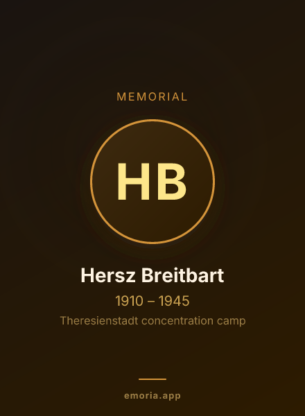 Memorial portrait of Hersz Breitbart