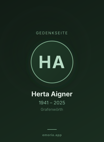 Gedenkportrait von Herta Aigner