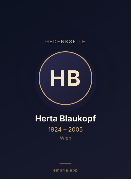 Gedenkportrait von Herta Blaukopf