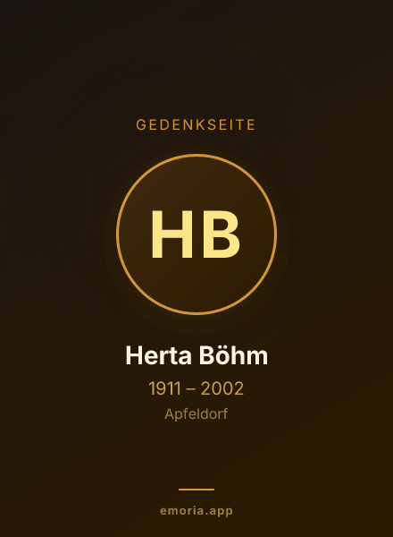 Gedenkportrait von Herta Böhm