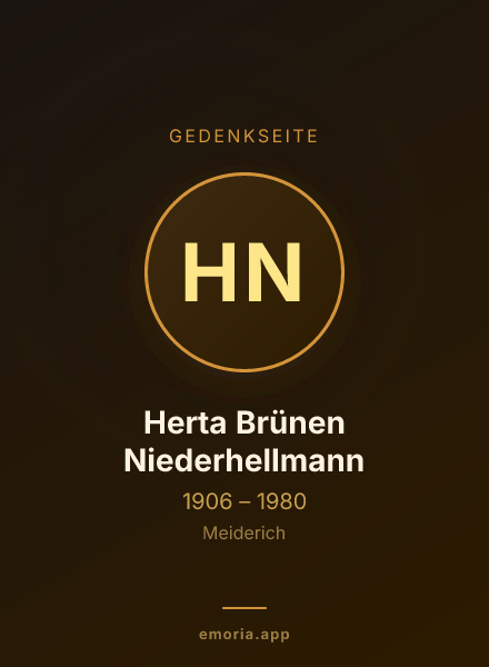 Gedenkportrait von Herta Brünen Niederhellmann