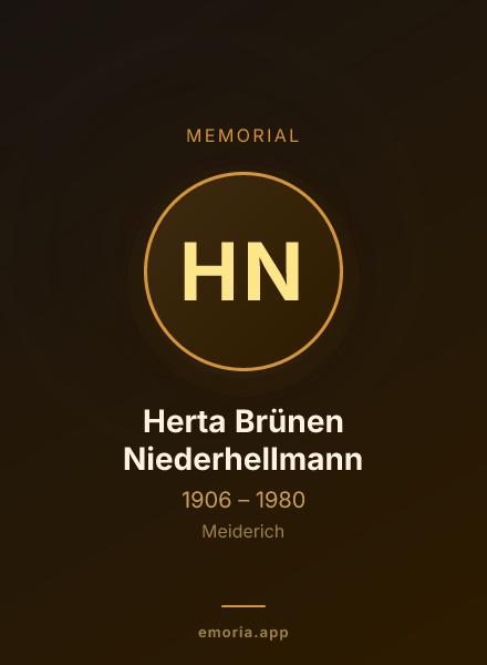 Memorial portrait of Herta Brünen Niederhellmann