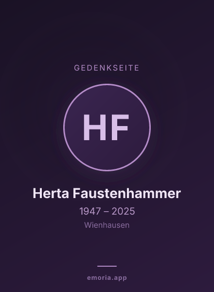 Gedenkportrait von Herta Faustenhammer