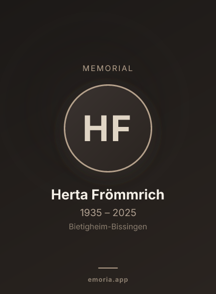 Memorial portrait of Herta Frömmrich