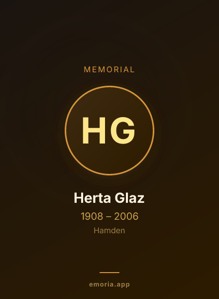 Memorial portrait of Herta Glaz