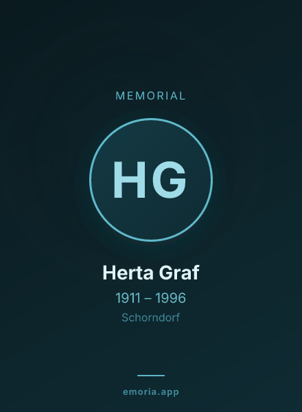 Memorial portrait of Herta Graf