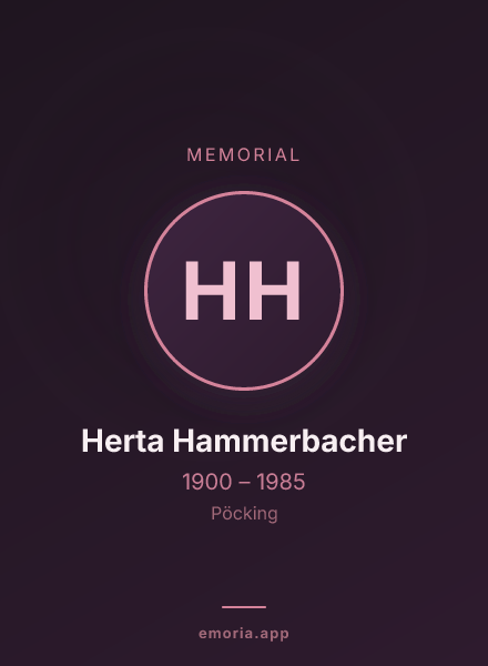 Memorial portrait of Herta Hammerbacher